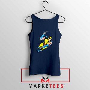 Wolverine Mutant Marvel Navy Blue Tank Top