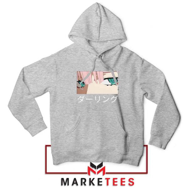 Anime Zero Two Eyes Grey Hoodie