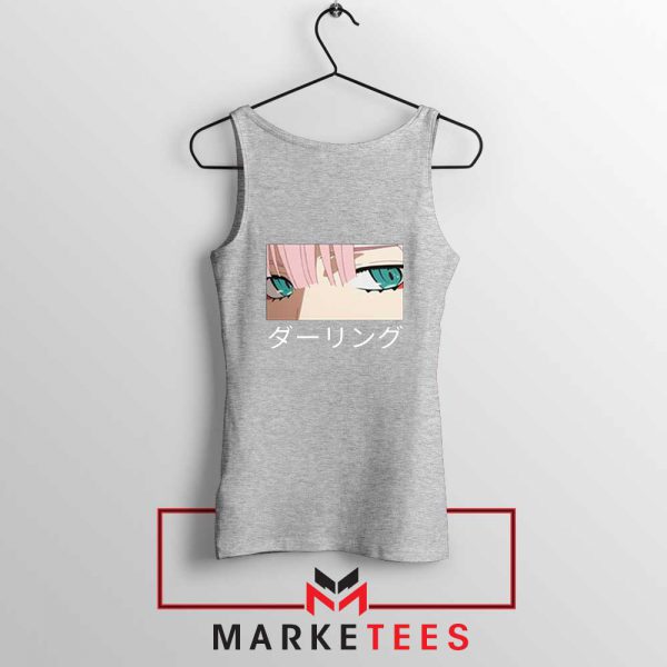 Anime Zero Two Eyes Grey Tank Top