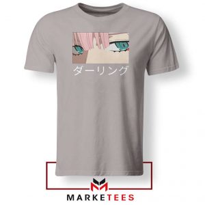 Anime Zero Two Eyes Grey Tshirt