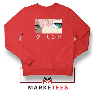 Anime Zero Two Eyes Red Sweatshirt