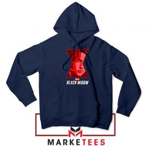 Black Widow Close Up Superhero Navy Blue Hoodie