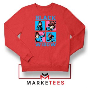 Black Widow Panels Girls Best Red Sweatshirt