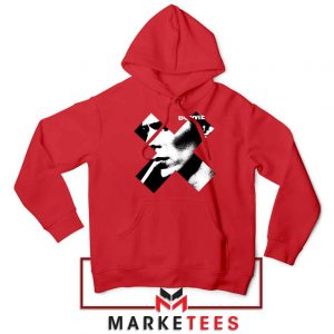 Bowie X Smoke Art Rock Cheap Red Hoodie