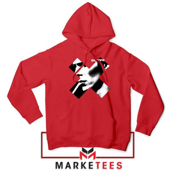 Bowie X Smoke Art Rock Cheap Red Hoodie
