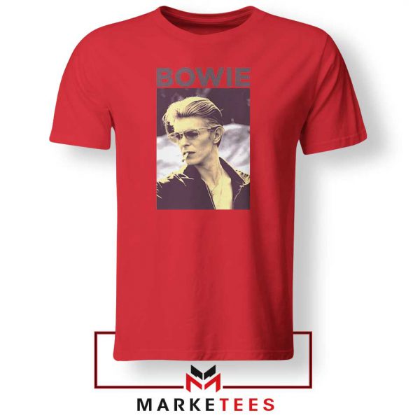 David Bowie Actor Smoke Best Red Tshirt