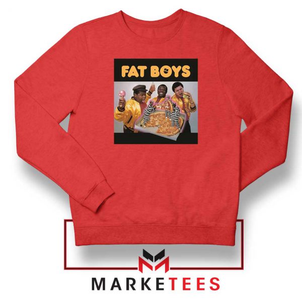 Fat Boys 80s Rap Cool New Red Sweatshirt