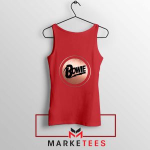 Global Icon Music David Bowie Red Tank Top