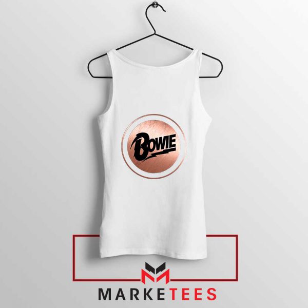 Global Icon Music David Bowie White Tank Top