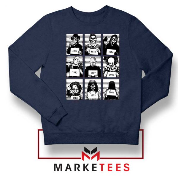 Horror Prison Friends New Navy Blue Sweatshirt