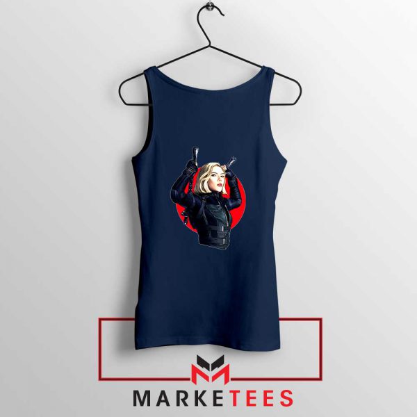 Marvels Black Widow Superhero Navy Blue Tank Top