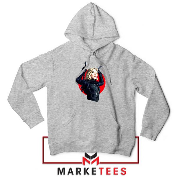 Marvels Black Widow Superhero Sport Grey Hoodie