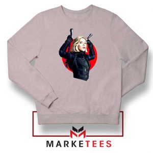 Marvels Black Widow Superhero Sport Grey Sweatshirt