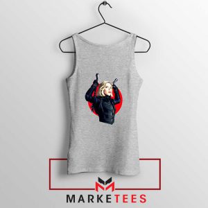 Marvels Black Widow Superhero Sport Grey Tank Top