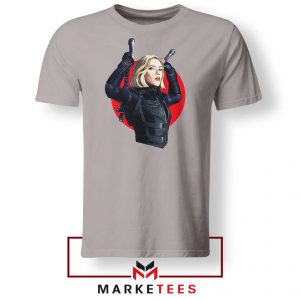 Marvels Black Widow Superhero Sport Grey Tshirt