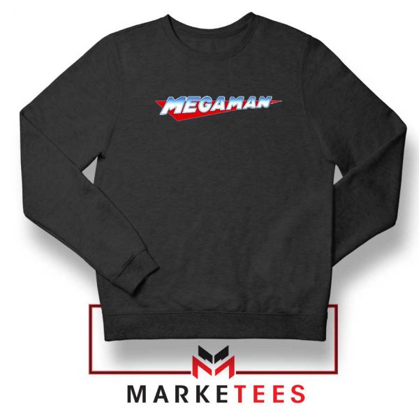 Mega Man Logo Gaming Black Sweatshirt