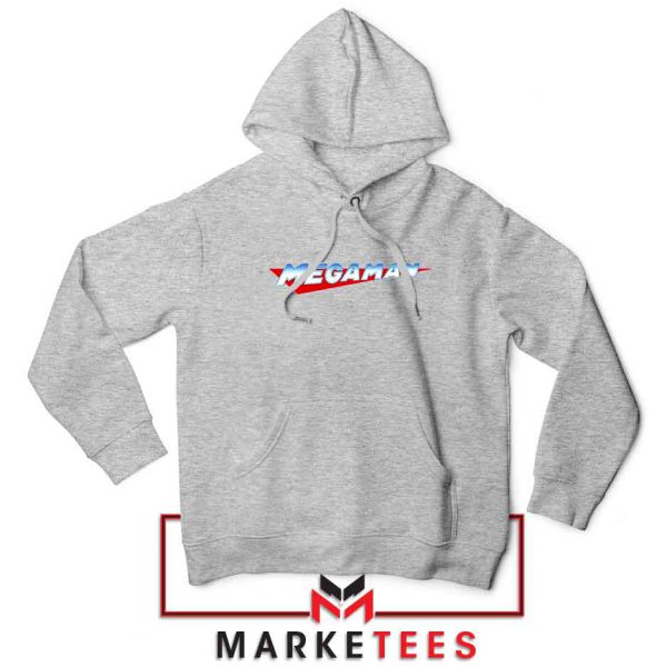 Mega Man Logo Gaming Grey Hoodie