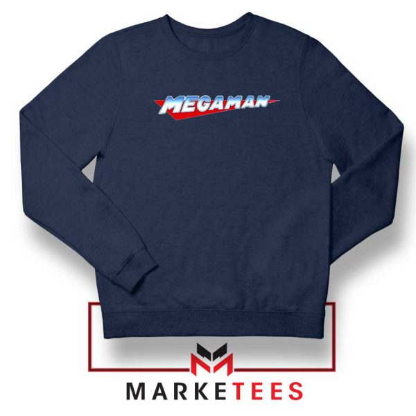 Mega Man Logo Gaming Navy Blue Sweatshirt