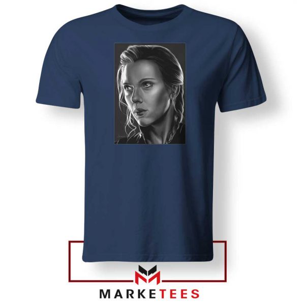 Natasha Romanoff Portrait Best Navy Blue Tshirt