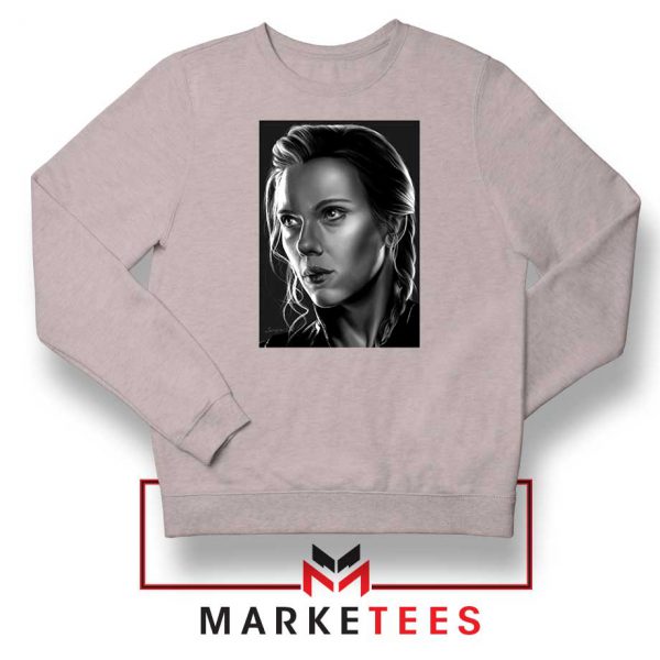 Natasha Romanoff Portrait Sport Grey Sweatshirt