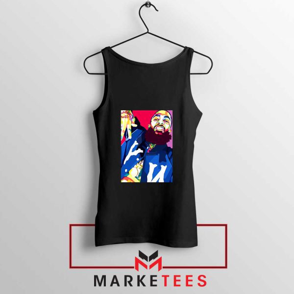 Nipsey Hussle Art Illustration Black Tank Top