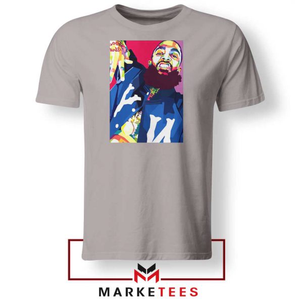 Nipsey Hussle Art Illustration Sport Grey Tshirt