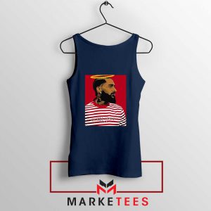 Nipsey Hussle RIP Rapper Navy Blue Tank Top