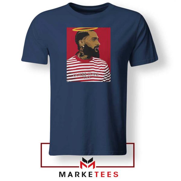 Nipsey Hussle RIP Rapper Navy Blue Tshirt