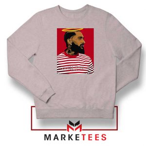 Nipsey Hussle RIP Rapper Sport Grey Sweatshirt