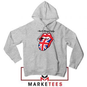 Rolling Stones Band UK Tongue Grey Hoodie