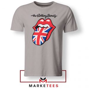 Rolling Stones Band UK Tongue Grey Tshirt