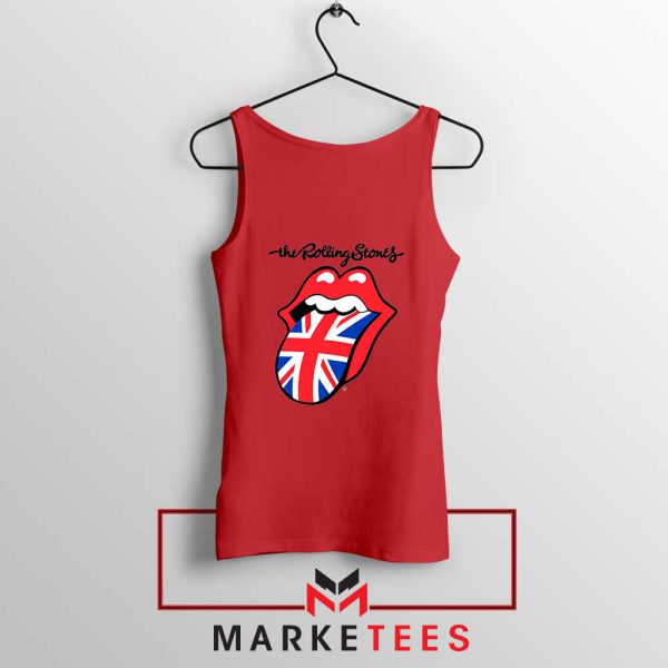 Rolling Stones Band UK Tongue Red Tank Top
