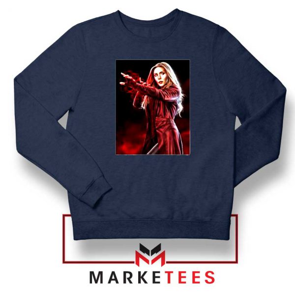 Scarlet Witch Kinder Marvel Navy Blue Sweatshirt