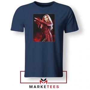 Scarlet Witch Kinder Superhero Navy Blue Tshirt