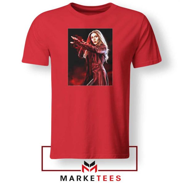 Scarlet Witch Kinder Superhero Red Tshirt