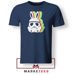 Stormtrooper Pastel Easter Ears Navy Blue Tshirt
