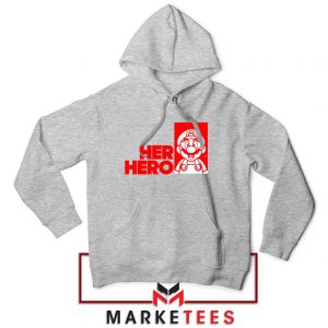 Super Mario Game Her Hero Grey Hoodie