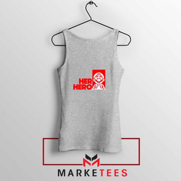 Super Mario Game Her Hero Grey Tank Top