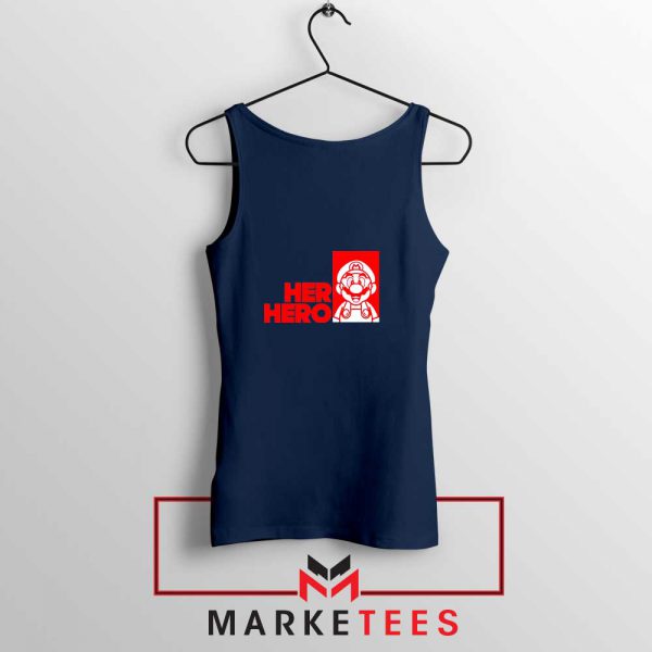 Super Mario Game Her Hero Navy Blue Tank Top