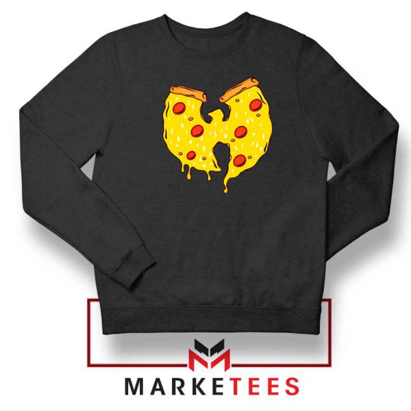 Wu Tang Pizza Funny Hip Hop Black Sweatshirt