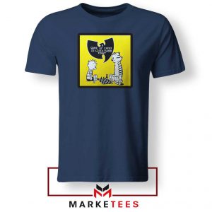 Wutang Cartoon Comic Strip Navy Blue Tshirt