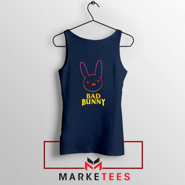 Bad Bunny Hip Hop Rabbit Navy Blue Tank Top