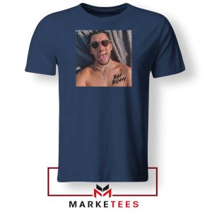 Bad Bunny Musician Reggaeton Navy Blue Tshirt