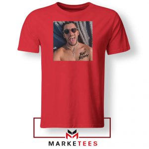 Bad Bunny Musician Reggaeton Red Tshirt