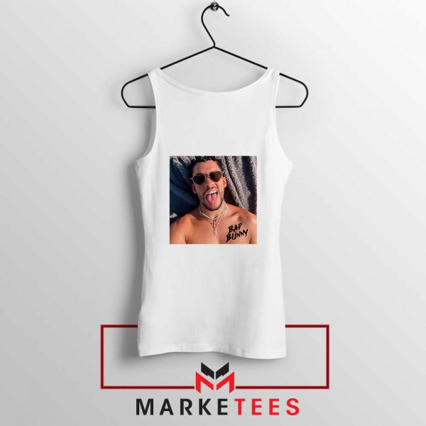 Bad Bunny Musician Reggaeton White Tank Top