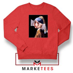 Billie Eilish Art Parody Red Sweatshirt