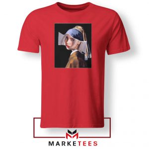 Billie Eilish Art Singer Parody Red Tshirt