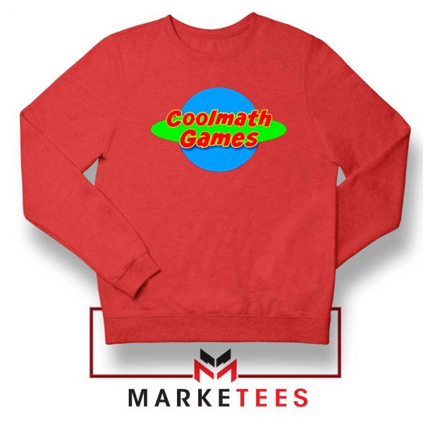 Coolmath Planet Logo Red Sweatshirt