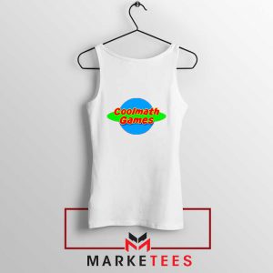 Coolmath Planet Logo White Tank Top