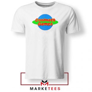 Coolmath Planet Logo White Tshirt